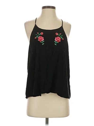 Pre-owned Unbranded Tank Top Black Halter Neckline Tops