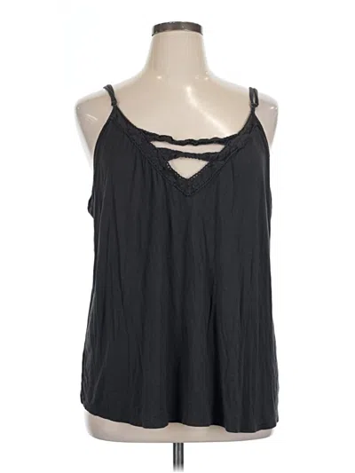 Pre-owned Unbranded Tank Top Black Halter Neckline Tops