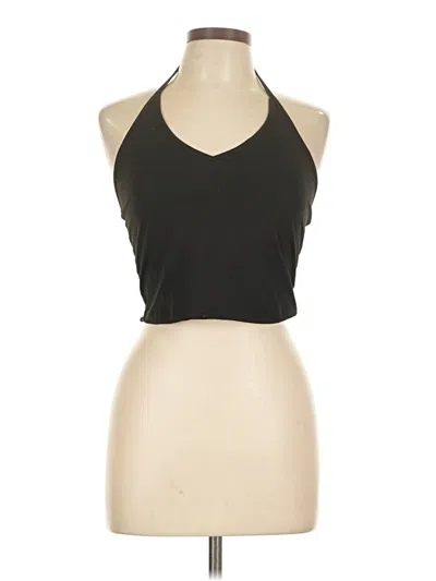 Pre-owned Unbranded Tank Top Black Halter Neckline Tops