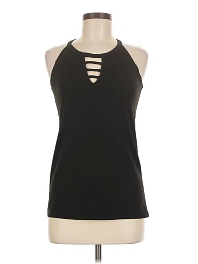 Pre-owned Unbranded Tank Top Black Halter Neckline Tops