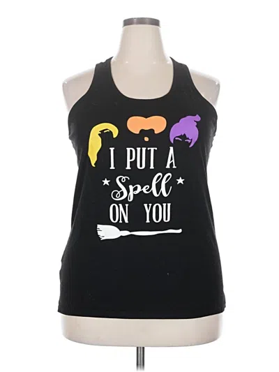 Pre-owned Unbranded Tank Top Black Halter Neckline Tops