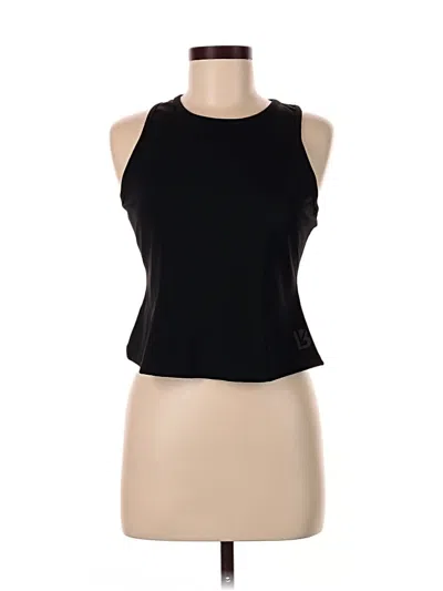 Pre-owned Unbranded Tank Top Black Halter Neckline Tops