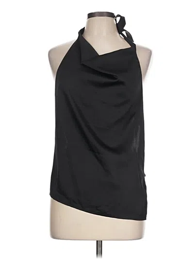Pre-owned Unbranded Tank Top Black Halter Neckline Tops