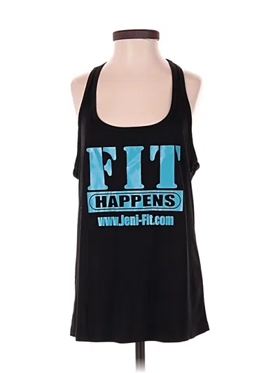 Pre-owned Unbranded Tank Top Black Halter Neckline Tops