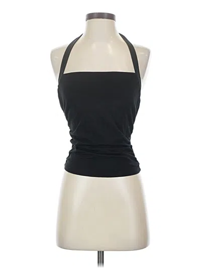 Pre-owned Unbranded Tank Top Black Halter Neckline Tops