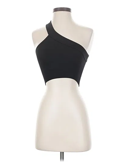 Pre-owned Unbranded Tank Top Black One Shoulder Neckline Tops