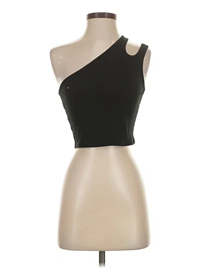 Pre-owned Unbranded Tank Top Black One Shoulder Neckline Tops