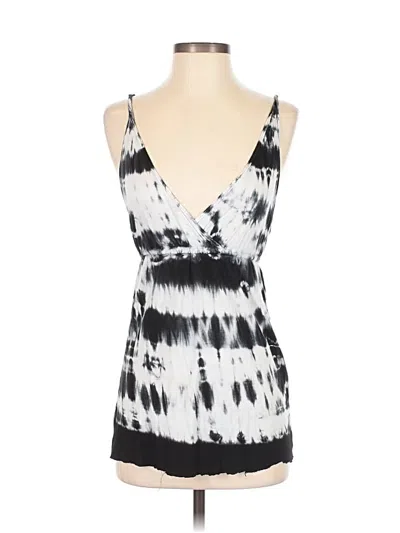 Pre-owned Unbranded Tank Top Black Plunge Neckline Tops