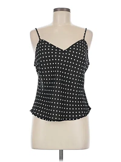 Pre-owned Unbranded Tank Top Black Polka Dots Pattern Sweetheart Neckline Tops