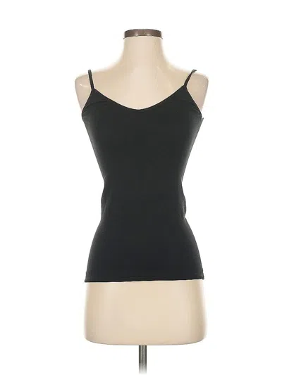 Pre-owned Unbranded Tank Top Black Solid Pattern Scoop Neck Tops