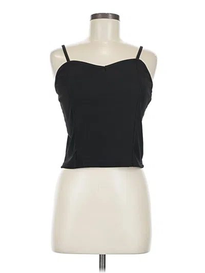 Pre-owned Unbranded Tank Top Black Strapless Neckline Tops