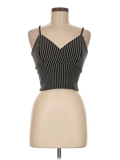 Pre-owned Unbranded Tank Top Black Strapless Neckline Tops