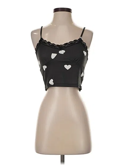 Pre-owned Unbranded Tank Top Black Sweetheart Neckline Tops
