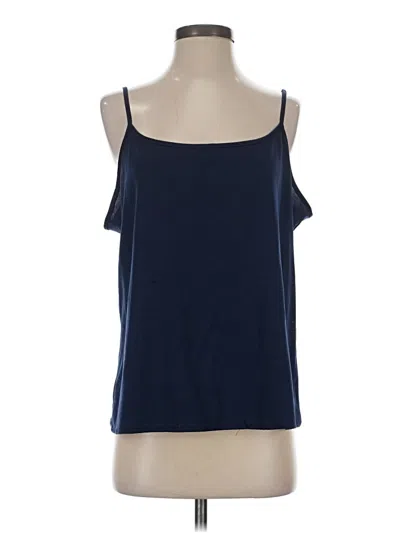 Pre-owned Unbranded Tank Top Blue Cold Shoulder Neckline Tops
