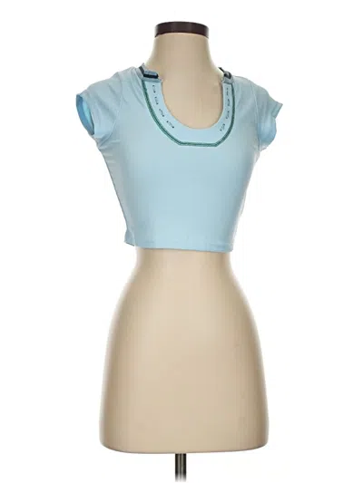 Pre-owned Unbranded Tank Top Blue Cowl Neck Tops