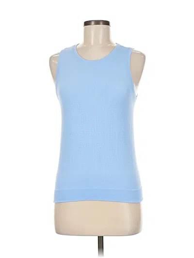 Pre-owned Unbranded Tank Top Blue Halter Neckline Tops