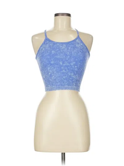 Pre-owned Unbranded Tank Top Blue Halter Neckline Tops