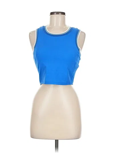 Pre-owned Unbranded Tank Top Blue Halter Neckline Tops