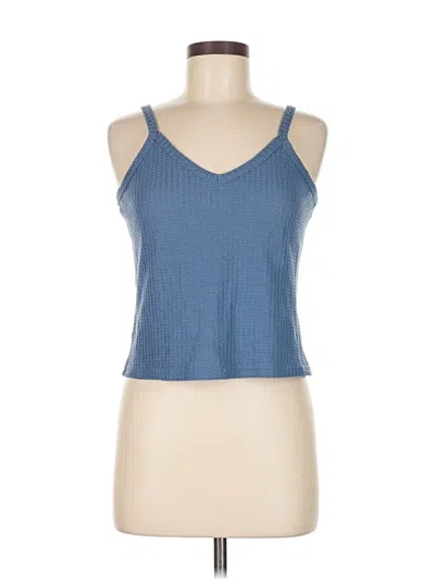 Pre-owned Unbranded Tank Top Blue Halter Neckline Tops