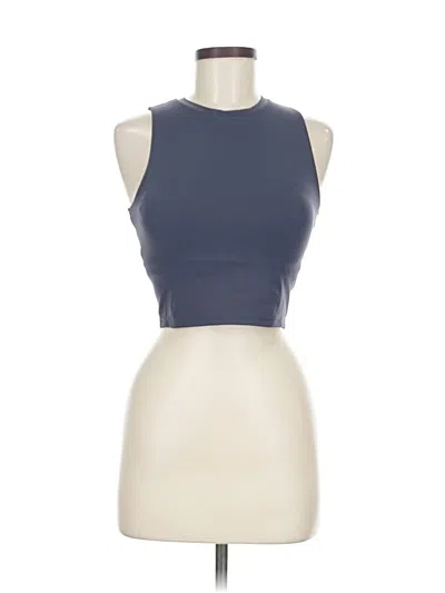 Pre-owned Unbranded Tank Top Blue Halter Neckline Tops