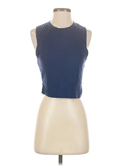 Pre-owned Unbranded Tank Top Blue Halter Neckline Tops