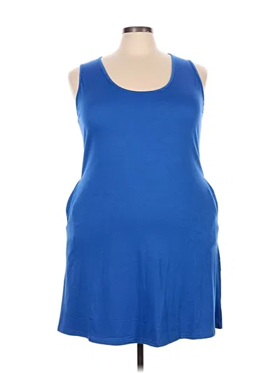 Pre-owned Unbranded Tank Top Blue Halter Neckline Tops