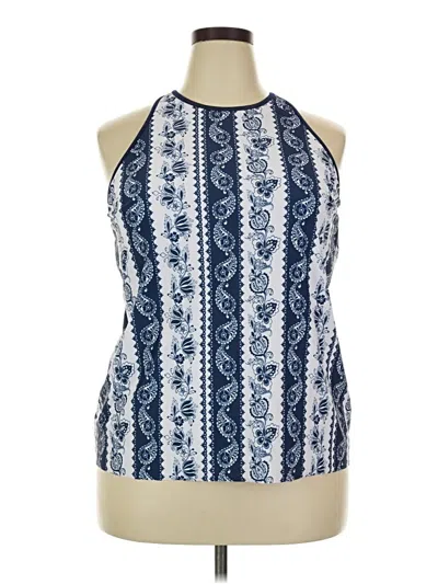 Pre-owned Unbranded Tank Top Blue Halter Neckline Tops