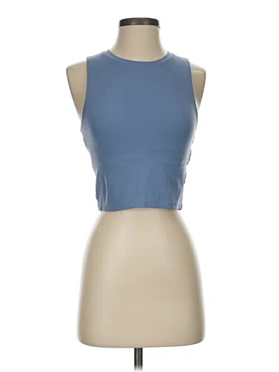 Pre-owned Unbranded Tank Top Blue Halter Neckline Tops
