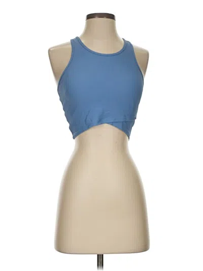 Pre-owned Unbranded Tank Top Blue Halter Neckline Tops