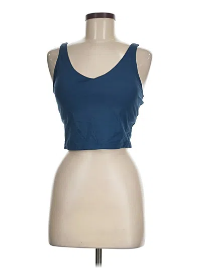 Pre-owned Unbranded Tank Top Blue Halter Neckline Tops