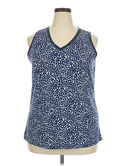 Pre-owned Unbranded Tank Top Blue Halter Neckline Tops