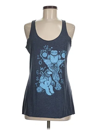 Pre-owned Unbranded Tank Top Blue Halter Neckline Tops