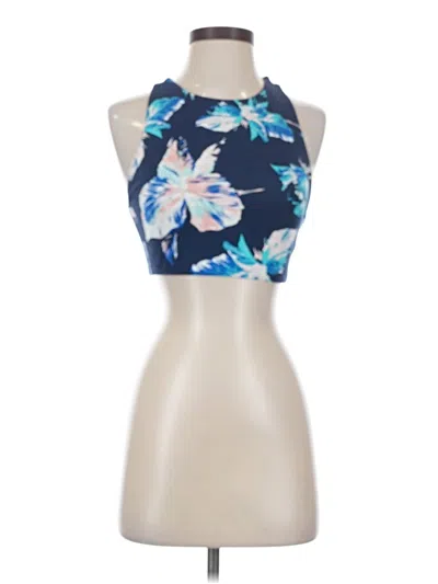 Pre-owned Unbranded Tank Top Blue Halter Neckline Tops