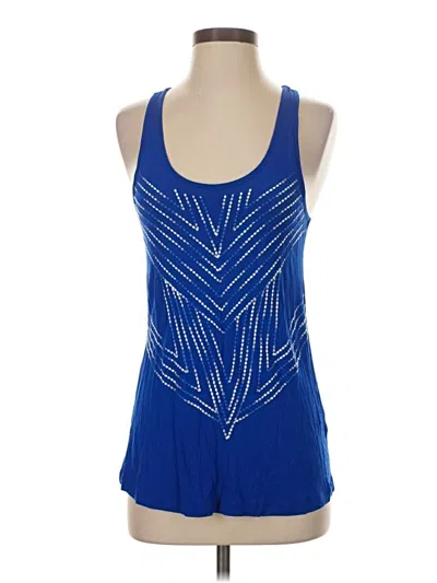 Pre-owned Unbranded Tank Top Blue Halter Neckline Tops