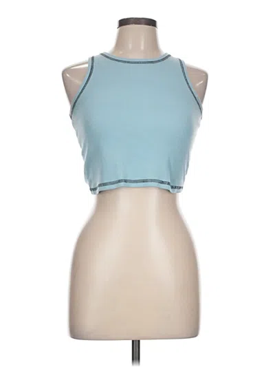 Pre-owned Unbranded Tank Top Blue Halter Neckline Tops