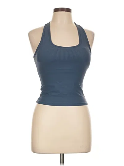 Pre-owned Unbranded Tank Top Blue Halter Neckline Tops