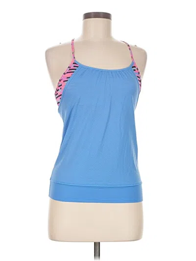 Pre-owned Unbranded Tank Top Blue Halter Neckline Tops