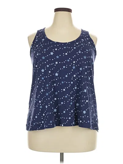 Pre-owned Unbranded Tank Top Blue Halter Neckline Tops