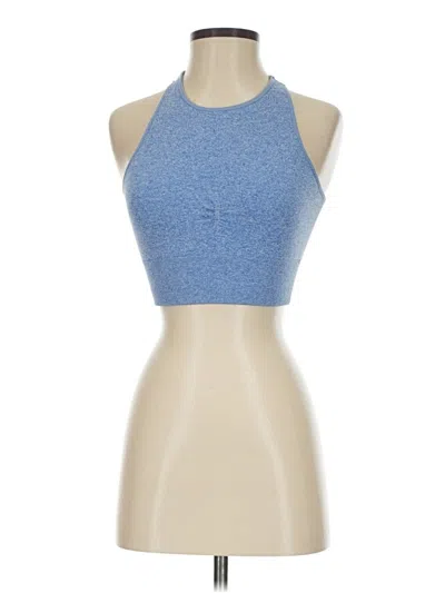 Pre-owned Unbranded Tank Top Blue Halter Neckline Tops