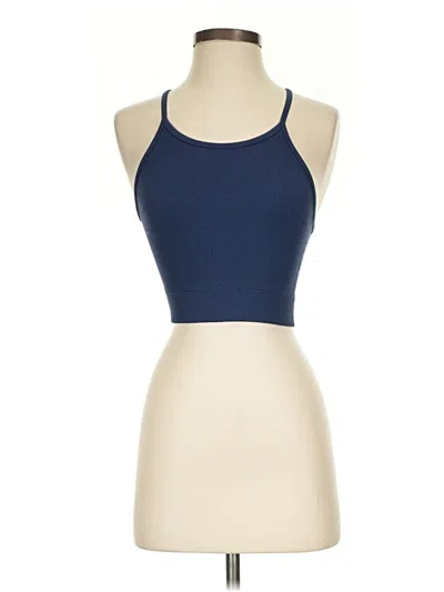 Pre-owned Unbranded Tank Top Blue Halter Neckline Tops