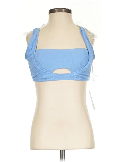 Unbranded Tank Top Blue Halter Neckline Tops