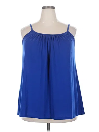 Pre-owned Unbranded Tank Top Blue Halter Neckline Tops
