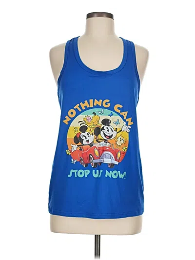 Pre-owned Unbranded Tank Top Blue Halter Neckline Tops
