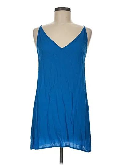 Pre-owned Unbranded Tank Top Blue Halter Neckline Tops