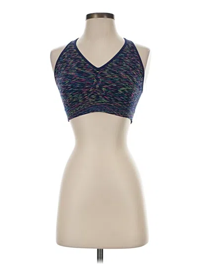Pre-owned Unbranded Tank Top Blue Marled Pattern Halter Neckline Tops