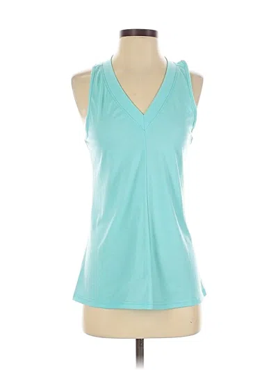Pre-owned Unbranded Tank Top Blue Plunge Neckline Tops