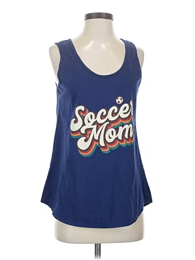 Pre-owned Unbranded Tank Top Blue Scoop Neck Tops
