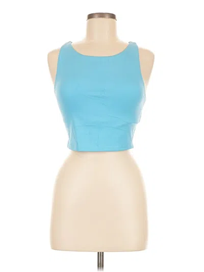 Pre-owned Unbranded Tank Top Blue Strapless Neckline Tops
