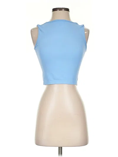 Pre-owned Unbranded Tank Top Blue Strapless Neckline Tops