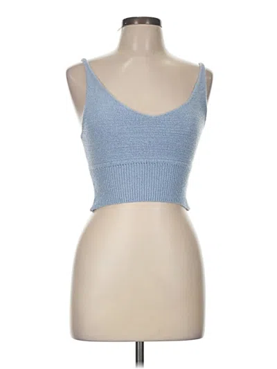 Pre-owned Unbranded Tank Top Blue Strapless Neckline Tops
